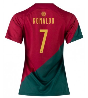 Portugal Cristiano Ronaldo #7 Hemmatröja Kvinnor VM 2022 Kortärmad